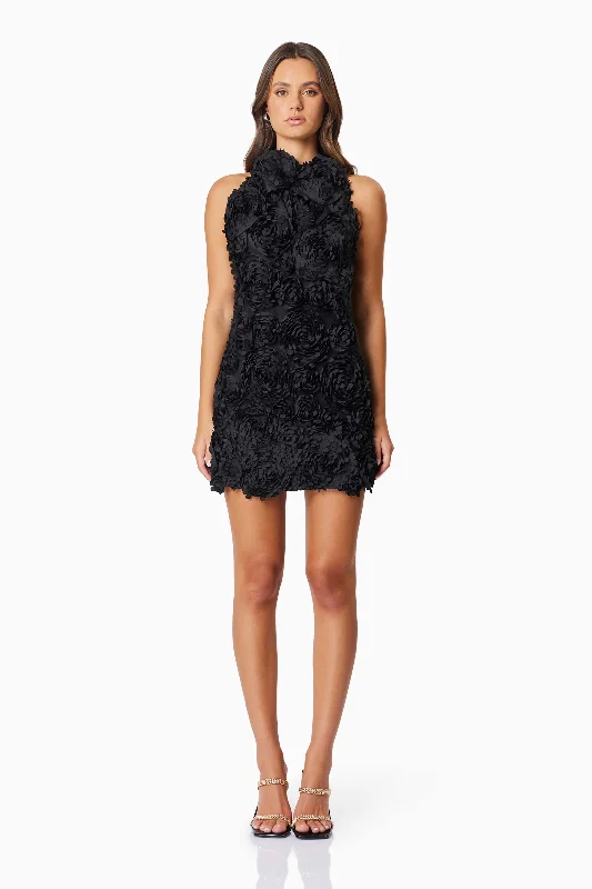 Women’s fashion that reflects your personality   Megan Halter Neck Mini Dress In Black