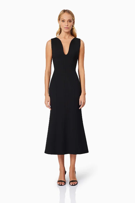 Versatile fashion for every type of woman   Eden Midi Dress in Black
