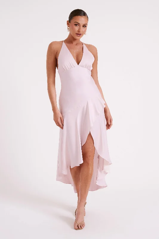 Refresh your wardrobe with high-quality women’s fashion Casey Satin Midi Dress - Rosewater Refresh your wardrobe with high-quality women’s fashion Casey Satin Midi Dress - Rosewater