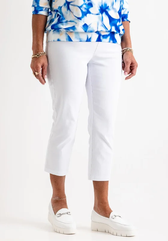 Discover the latest trends in women’s fashion   Natalia Collection Slim Leg Cropped Trousers, White