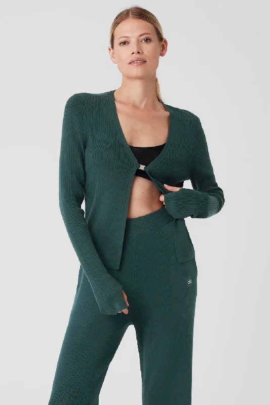 Curated collections for modern, fashionable women   Knit Salana Cardigan - Midnight Green