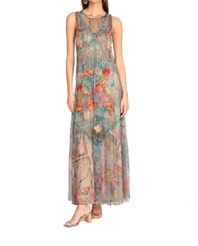 Sustainable fashion for stylish women   Jolene Mesh Dress in Multi