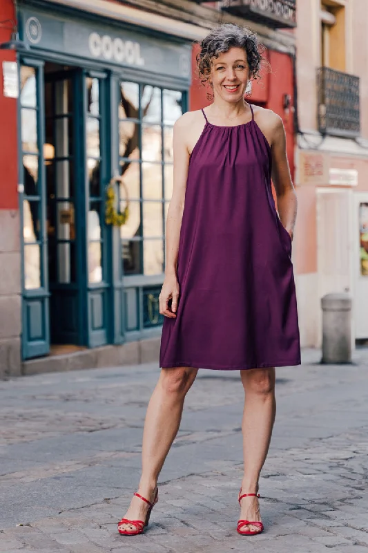 Versatile outfits to transition from day to night   Liesl + Co Enmore Halter Dress and Top