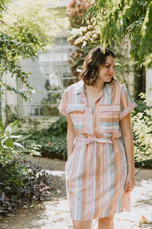 Casual yet chic women’s outfits for work or play   Sew To Grow Sydni Shirt-Dress