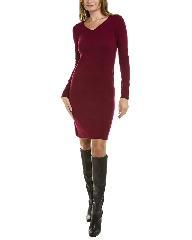 Look and feel your best in our women’s wear   sofiacashmere V-Neck Cashmere Sweaterdress