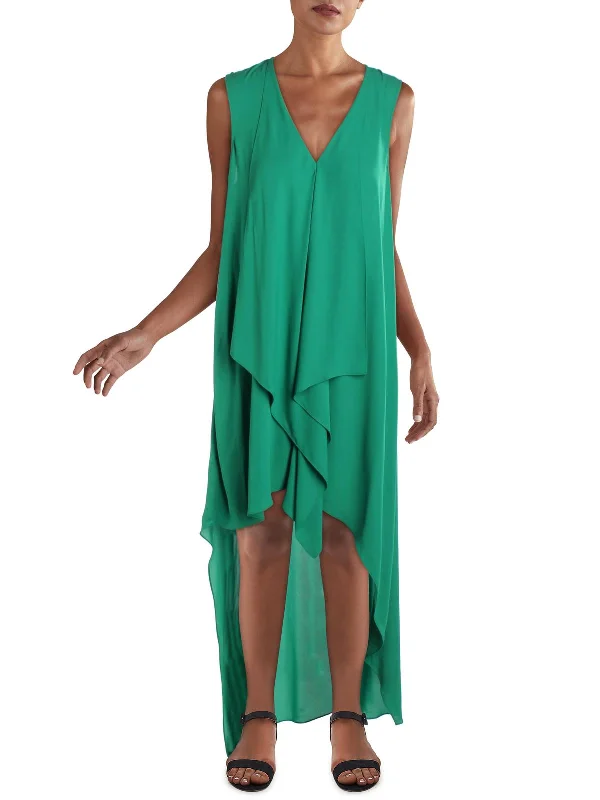 Trendy women’s clothing    Tara Womens Ruffled Asymmetrical Casual Dress