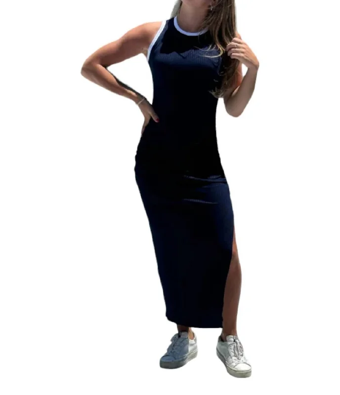 Fashionable women’s clothing that makes you shine   Halter Dress In Navy