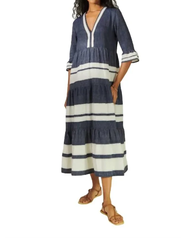 Comfortable yet fashionable women’s wear   Hawi Flutter Dress In Debre Navy
