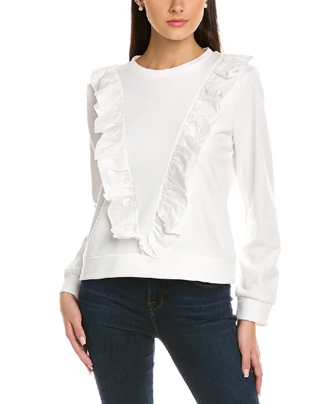 Iconic women’s outfits that never go out of style   Lea & Viola Ruffle Sweatshirt