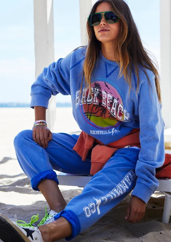 Stylish plus-size clothing for women   Hammill + Co Beach Sweat Blue
