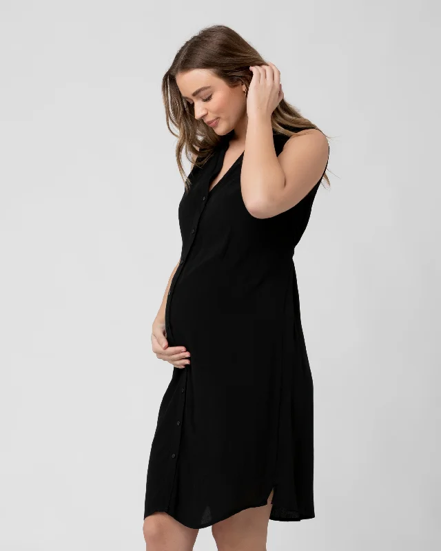 Classic pieces for a timeless wardrobe   April Nursing Tunic Dress Black