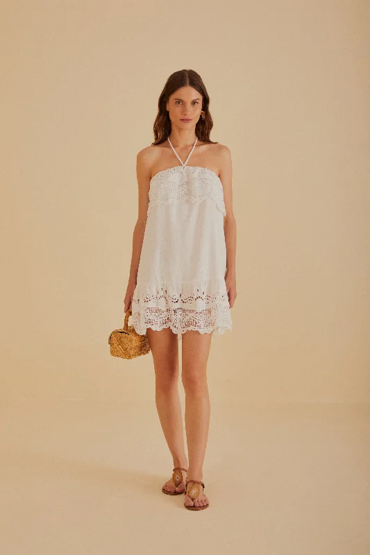 Step into style with our women’s clothing collection Off-White Embroidered Guipure Euroflax™ Premium Linen Mini Dress Step into style with our women’s clothing collection Off-White Embroidered Guipure Euroflax™ Premium Linen Mini Dress